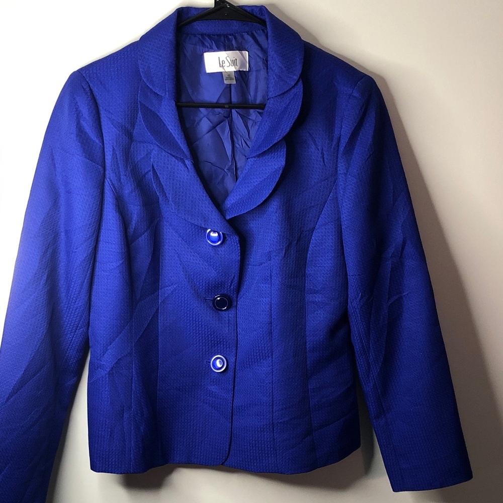Le Suit Women's Royal Blue Blazer
